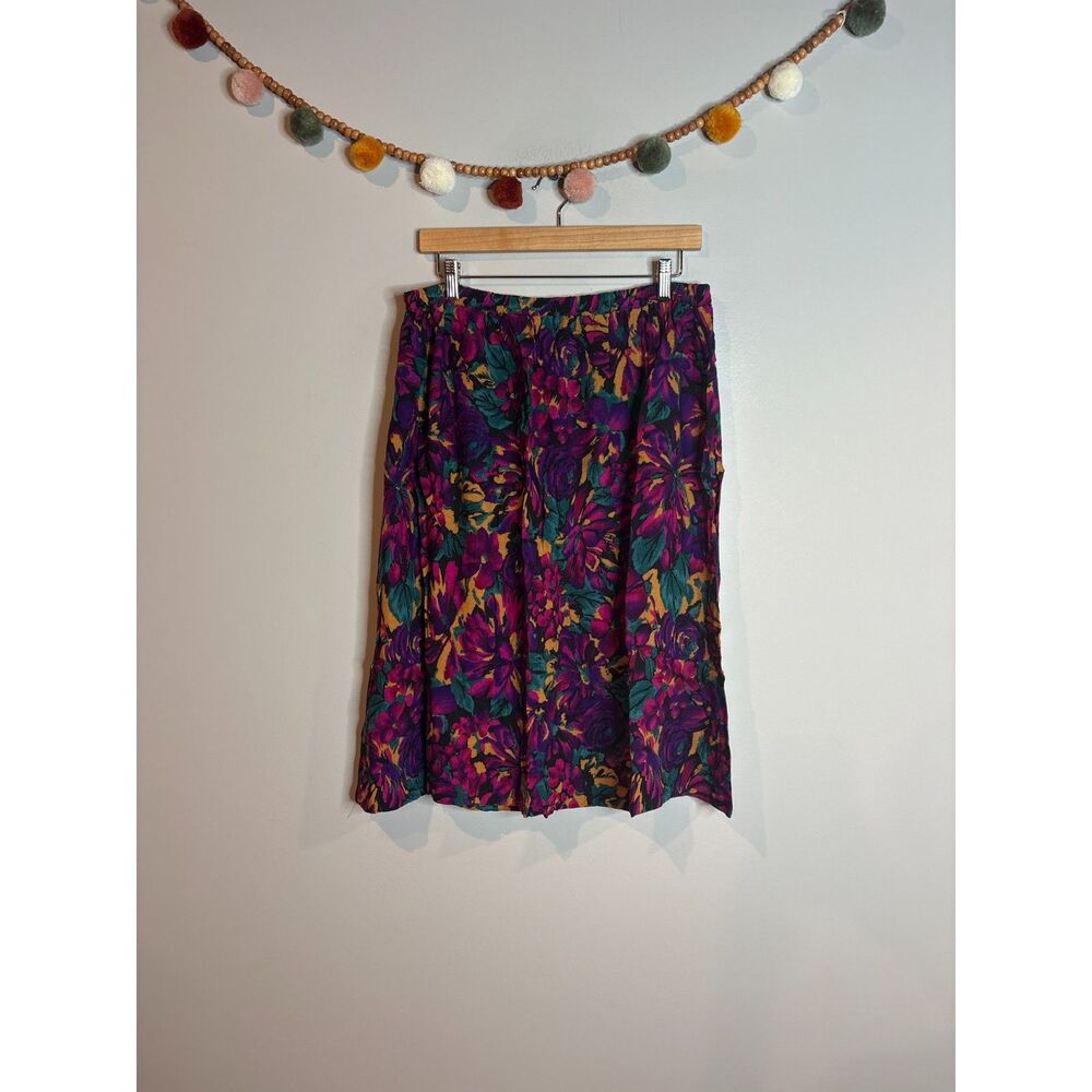 Vtg colorful patterned 1980's skirt